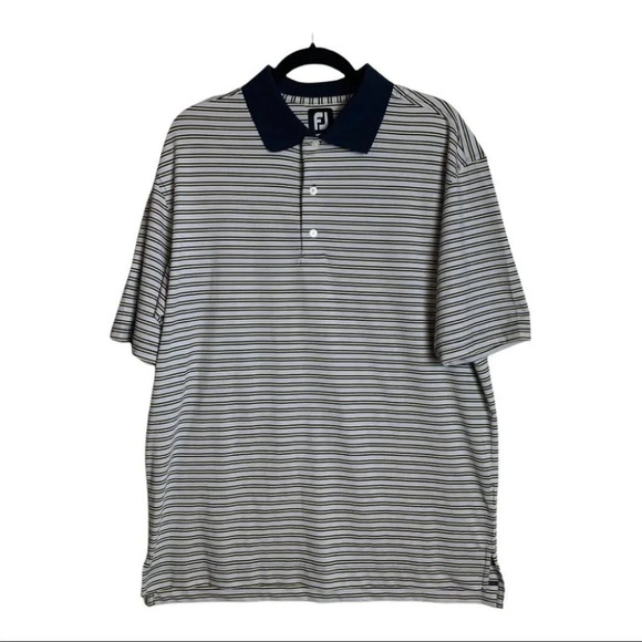 FootJoy Men’s Golf  Polo Striped Size Large - Picture 1 of 11